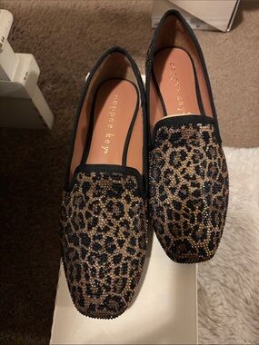 Caparros Men’s Leopard Beaded Slip-On Loafers in Black and Gold